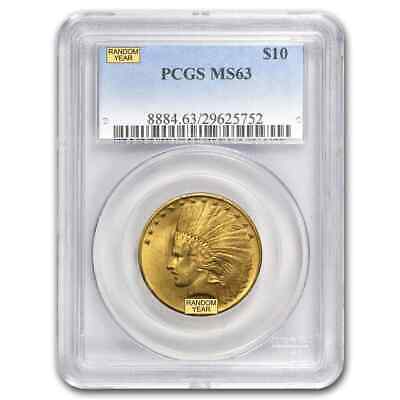 $10 Indian Gold Eagle Ms-63 Pcgs (random) - Sku #12919